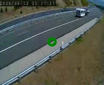 <h2>Caméra autoroute A75 à hauteur de la sortie 42 (Rodez, Laissac, Aire de l'Auvergne) située sur la commune d'Auberoques, près de Sévérac-le-Château</h2>