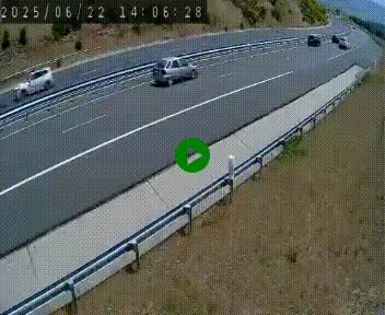 <h2>Caméra autoroute A75 à hauteur de la sortie 42 (Rodez, Laissac, Aire de l'Auvergne) située sur la commune d'Auberoques, près de Sévérac-le-Château</h2>