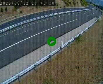 <h2>Caméra autoroutière France - A75, Engayresque, entre Millau et Séverac-le-Chateau, en direction de Montpellier</h2>
