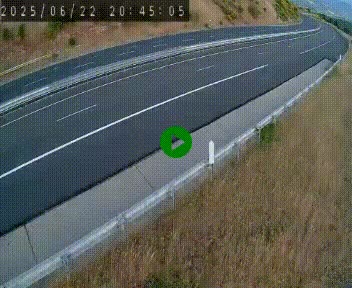 <h2>Caméra autoroute A75 à hauteur de la sortie 42 (Rodez, Laissac, Aire de l'Auvergne) située sur la commune d'Auberoques, près de Sévérac-le-Château</h2>