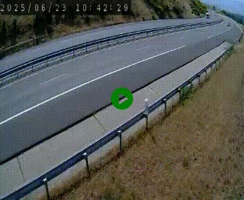 <h2>Caméra autoroute A75 à hauteur de la sortie 42 (Rodez, Laissac, Aire de l'Auvergne) située sur la commune d'Auberoques, près de Sévérac-le-Château</h2>