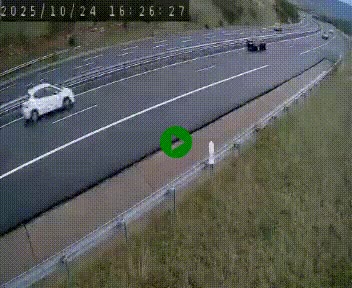<h2>Caméra autoroute A75 à hauteur de la sortie 42 (Rodez, Laissac, Aire de l'Auvergne) située sur la commune d'Auberoques, près de Sévérac-le-Château</h2>