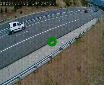 <h2>Caméra autoroute A75 à hauteur de la sortie 42 (Rodez, Laissac, Aire de l'Auvergne) située sur la commune d'Auberoques, près de Sévérac-le-Château</h2>