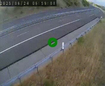 <h2>Caméra autoroute A75 à hauteur de la sortie 42 (Rodez, Laissac, Aire de l'Auvergne) située sur la commune d'Auberoques, près de Sévérac-le-Château</h2>