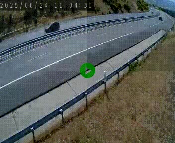 <h2>Caméra autoroute A75 à hauteur de la sortie 42 (Rodez, Laissac, Aire de l'Auvergne) située sur la commune d'Auberoques, près de Sévérac-le-Château</h2>