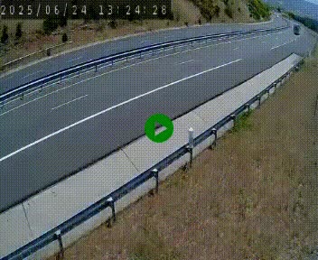 <h2>Caméra autoroute A75 à hauteur de la sortie 42 (Rodez, Laissac, Aire de l'Auvergne) située sur la commune d'Auberoques, près de Sévérac-le-Château</h2>