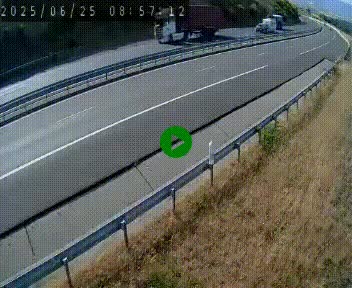 <h2>Caméra autoroute A75 à hauteur de la sortie 42 (Rodez, Laissac, Aire de l'Auvergne) située sur la commune d'Auberoques, près de Sévérac-le-Château</h2>