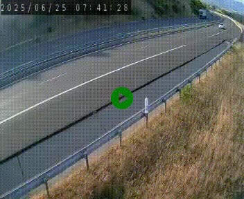 <h2>Caméra autoroute A75 à hauteur de la sortie 42 (Rodez, Laissac, Aire de l'Auvergne) située sur la commune d'Auberoques, près de Sévérac-le-Château</h2>