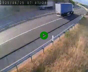 <h2>Caméra autoroute A75 à hauteur de la sortie 42 (Rodez, Laissac, Aire de l'Auvergne) située sur la commune d'Auberoques, près de Sévérac-le-Château</h2>