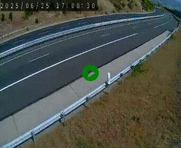 <h2>Caméra autoroute A75 à hauteur de la sortie 42 (Rodez, Laissac, Aire de l'Auvergne) située sur la commune d'Auberoques, près de Sévérac-le-Château</h2>