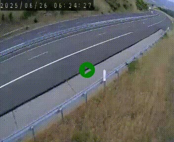 <h2>Caméra autoroutière France - A75, Engayresque, entre Millau et Séverac-le-Chateau, en direction de Montpellier</h2>