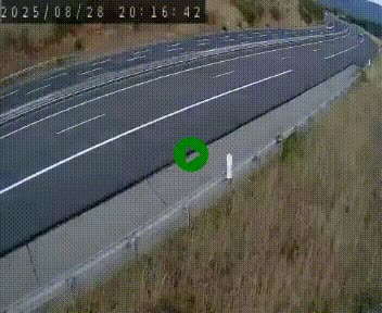 <h2>Caméra autoroute A75 à hauteur de la sortie 42 (Rodez, Laissac, Aire de l'Auvergne) située sur la commune d'Auberoques, près de Sévérac-le-Château</h2>