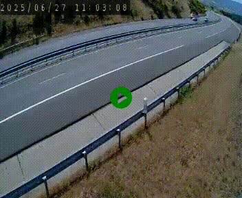 <h2>Caméra autoroutière France - A75, Engayresque, entre Millau et Séverac-le-Chateau, en direction de Montpellier</h2>