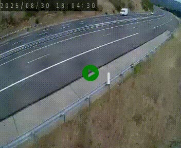 <h2>Caméra autoroute A75 à hauteur de la sortie 42 (Rodez, Laissac, Aire de l'Auvergne) située sur la commune d'Auberoques, près de Sévérac-le-Château</h2>