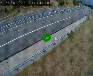 <h2>Caméra autoroute A75 à hauteur de la sortie 42 (Rodez, Laissac, Aire de l'Auvergne) située sur la commune d'Auberoques, près de Sévérac-le-Château</h2>