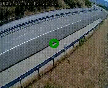 <h2>Caméra autoroutière France - A75, Engayresque, entre Millau et Séverac-le-Chateau, en direction de Montpellier</h2>