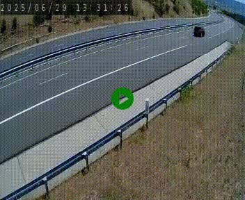 <h2>Caméra autoroutière France - A75, Engayresque, entre Millau et Séverac-le-Chateau, en direction de Montpellier</h2>
