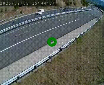 <h2>Caméra autoroutière France - A75, Engayresque, entre Millau et Séverac-le-Chateau, en direction de Montpellier</h2>