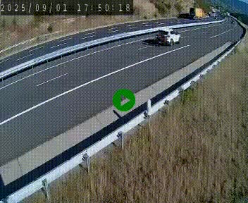 <h2>Caméra autoroute A75 à hauteur de la sortie 42 (Rodez, Laissac, Aire de l'Auvergne) située sur la commune d'Auberoques, près de Sévérac-le-Château</h2>