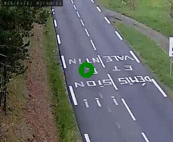 Caméra routière France - N102, au niveau du col de Montmirat à Saint-Etienne-du-Valdonnez à 1039 mètres d'altitude