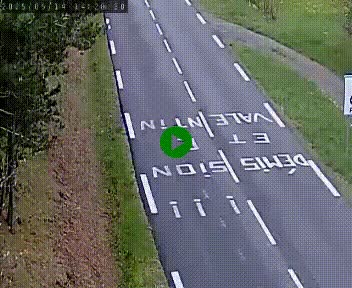 Caméra routière France - N102, au niveau du col de Montmirat à Saint-Etienne-du-Valdonnez à 1039 mètres d'altitude