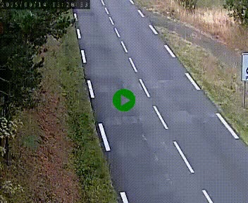 Caméra routière France - N102, au niveau du col de Montmirat à Saint-Etienne-du-Valdonnez à 1039 mètres d'altitude