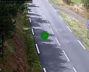 Caméra routière France - N102, au niveau du col de Montmirat à Saint-Etienne-du-Valdonnez à 1039 mètres d'altitude