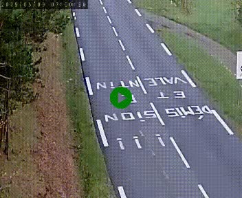 Caméra routière France - N102, au niveau du col de Montmirat à Saint-Etienne-du-Valdonnez à 1039 mètres d'altitude