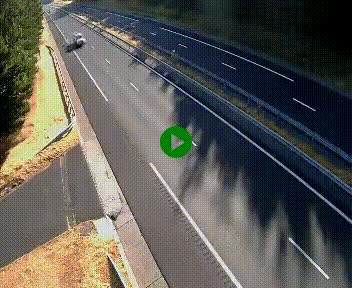 Caméra autoroute A75 à hauteur du col des Issartets en direction de Montpellier