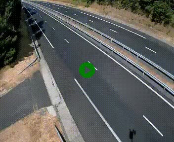 Caméra autoroute A75 à hauteur du col des Issartets en direction de Montpellier