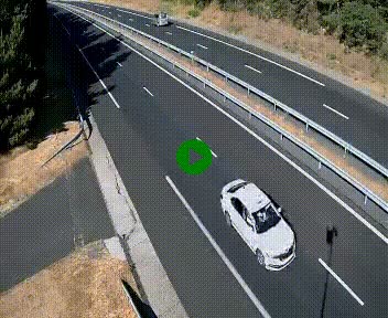 <h2>Caméra autoroute A75 à hauteur du col des Issartets en direction de Montpellier</h2>