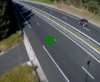 Caméra autoroute A75 à hauteur du col des Issartets en direction de Montpellier