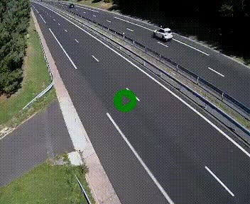 Caméra autoroute A75 à hauteur du col des Issartets en direction de Montpellier