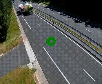 Caméra autoroute A75 à hauteur du col des Issartets en direction de Montpellier