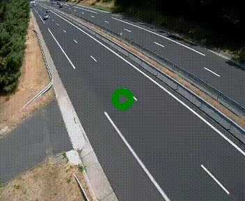 Caméra autoroute A75 à hauteur du col des Issartets en direction de Montpellier