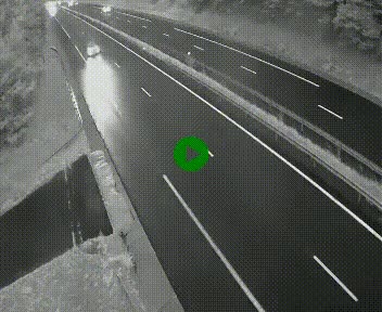 Caméra autoroute A75 à hauteur du col des Issartets en direction de Montpellier