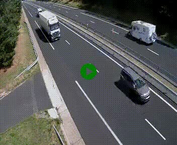 Caméra autoroute A75 à hauteur du col des Issartets en direction de Montpellier