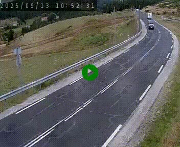 Webcam routière au niveau du col de la Chavade en Ardèche, sur la N102 à 1266 mètres d'altitude