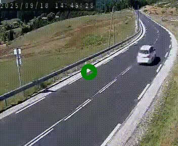 Webcam routière au niveau du col de la Chavade en Ardèche, sur la N102 à 1266 mètres d'altitude
