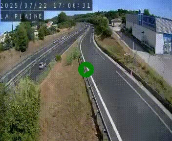 Caméra routière France - N109, Juvignac - La plaine, en direction de Clermont l'Hérault, à la sortie de Montpellier