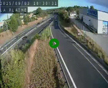 Caméra routière France - N109, Juvignac - La plaine, en direction de Clermont l'Hérault, à la sortie de Montpellier
