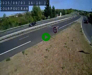 <h2>Caméra routière France - N109, Courpouiran - La plaine, en direction de Clermont l'Hérault, à la sortie de Montpellier</h2>