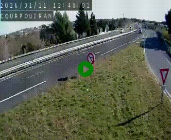 Caméra routière France - N109, Courpouiran - La plaine, en direction de Clermont l'Hérault, à la sortie de Montpellier