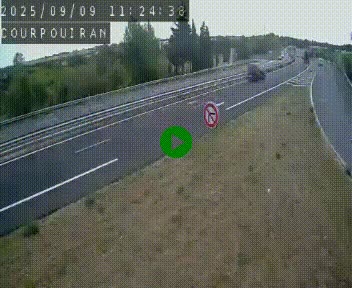 <h2>Caméra routière France - N109, Courpouiran - La plaine, en direction de Clermont l'Hérault, à la sortie de Montpellier</h2>