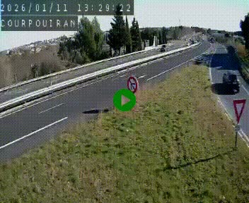 <h2>Caméra routière France - N109, Courpouiran - La plaine, en direction de Clermont l'Hérault, à la sortie de Montpellier</h2>