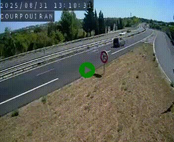 <h2>Caméra routière France - N109, Courpouiran - La plaine, en direction de Clermont l'Hérault, à la sortie de Montpellier</h2>