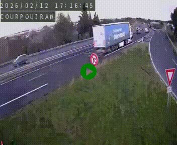 <h2>Caméra routière France - N109, Courpouiran - La plaine, en direction de Clermont l'Hérault, à la sortie de Montpellier</h2>