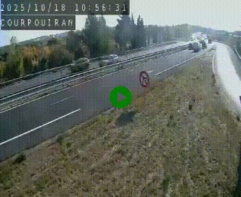 <h2>Caméra routière France - N109, Courpouiran - La plaine, en direction de Clermont l'Hérault, à la sortie de Montpellier</h2>