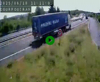 <h2>Caméra routière France - N109, Courpouiran - La plaine, en direction de Clermont l'Hérault, à la sortie de Montpellier</h2>