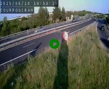 <h2>Caméra routière France - N109, Courpouiran - La plaine, en direction de Clermont l'Hérault, à la sortie de Montpellier</h2>